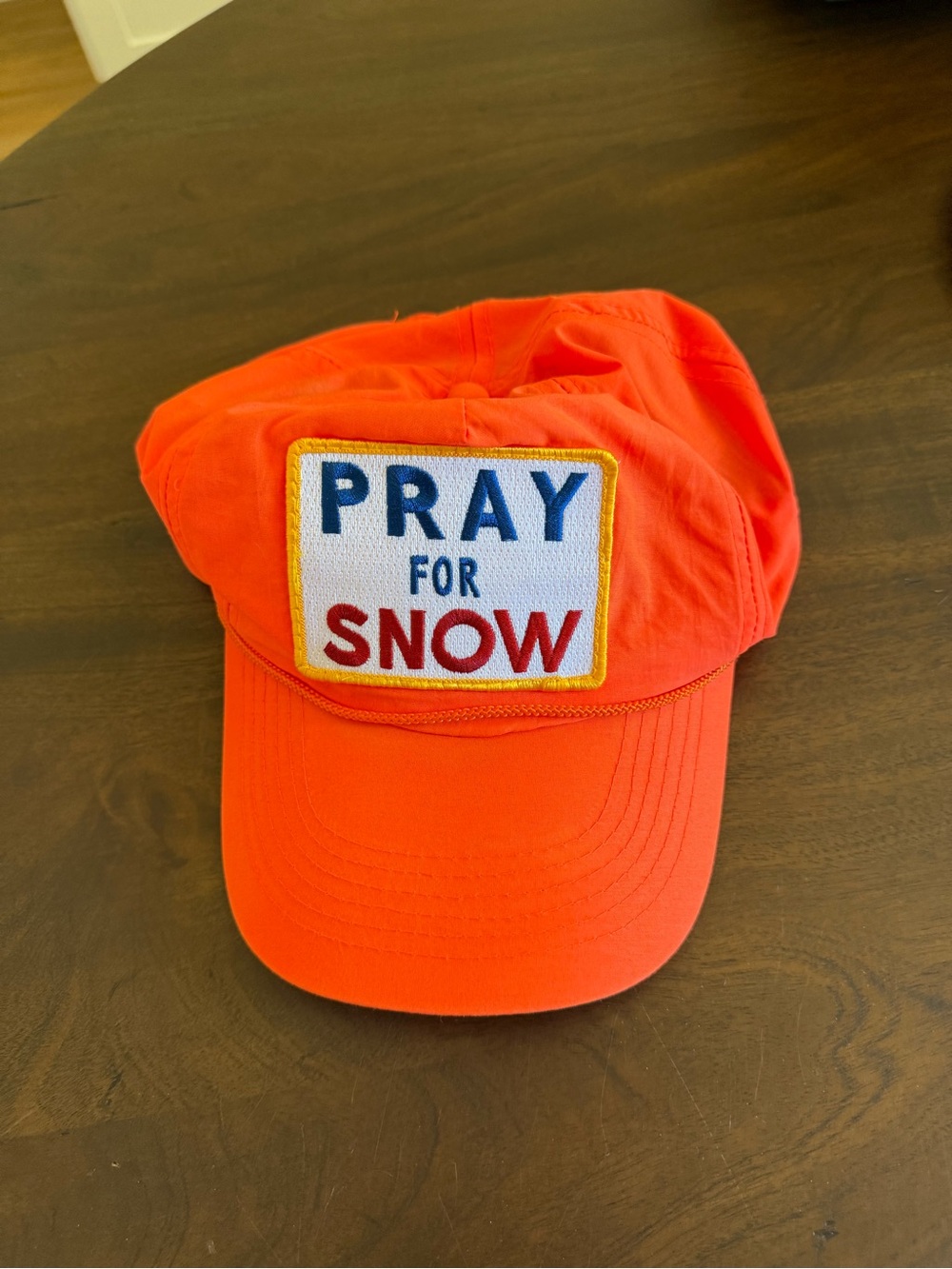 Aviator Nation Orange 'Pray for Snow' Patch Cap